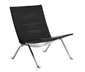 PK22 Chair, Aura Leather Black