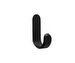 Curve Wall Hook, Black