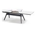 Extendable Dining Table #11, White/Black, 100 x 183/275 cm