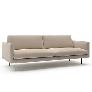 Basel Sofa, Baronett Fabric 001 Light Beige, W 200 cm