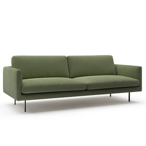 Basel Sofa, Baronett Fabric 162 Forest Green, W 220 cm
