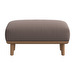 Aarhus Pouf, Copenhagen Fabric 3311 Brown / Oak, 83 x 64 cm