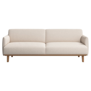 Aarhus Sofa, Lazio Fabric 3090 White / Oak, W 210 cm