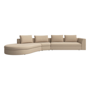 Bergamo Chaise Longue, Bologna Fabric 3254 Sand, W 420 cm