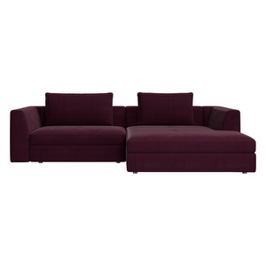 Bergamo Chaise Longue, Bologna Fabric 3258 Crerry Red, W 260 cm