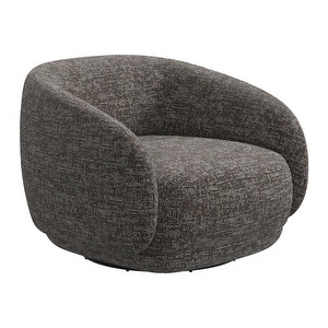 Bolzano Armchair, Tuscany Fabric 3202 Brown, Swivel Function
