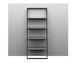 Bordeaux Wall Shelf, Light Grey / Matt Black, H 161 cm