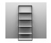 Bordeaux Wall Shelf, White / Matt Black, H 161 cm