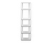 Bordeaux Wall Shelf, White / White, H 160 cm