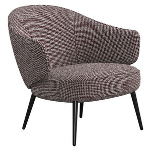 Charlotte Armchair, Tuscany Fabric 3207 Burgundy / Espresso