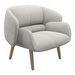 Fusion Armchair, Lazio Fabric 3090 White / Oak