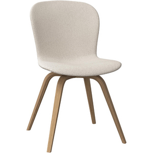 Hauge Chair, Lazio Fabric 3090 White / Oak