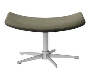 Imola Footstool, York Leather 5121 Olive Green / Steel