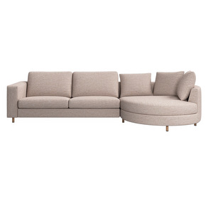 Indivi Chaise Longue, Capri Fabric 3230 Beige, W 306 cm