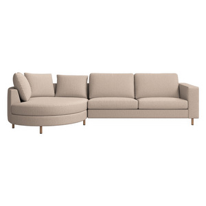 Indivi Chaise Longue, Lazio Fabric 3091 Beige, W 306 cm