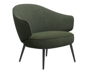 Charlotte Armchair, Lazio Fabric 3094 Dark Green