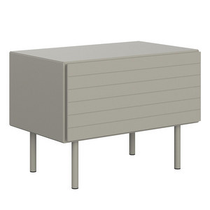 Lugano Bedside Table, Ash Grey, 58 x 42 cm