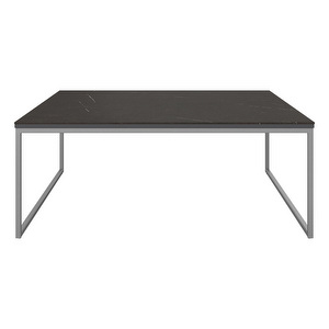 Lugo Coffee Table, Dark Marble, 91 x 91 cm