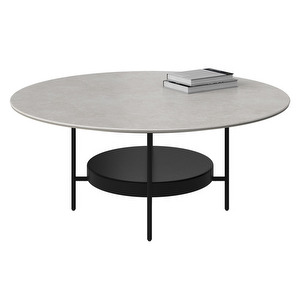 Madrid Coffee Table, Metal / Ash Ceramic, ⌀ 99 cm