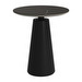 Madrid Side Table, Dark Marble Ceramic / Black, ⌀ 46 cm