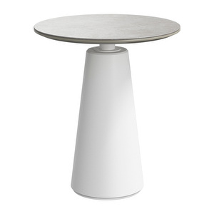 Madrid Side Table, Ash Grey Ceramic / White, ⌀ 46 cm