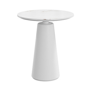 Madrid Side Table, White Ceramic / White, ⌀ 46 cm
