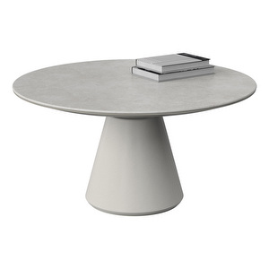 Madrid Coffee Table, White / Ash Grey Ceramic, ø 80 cm