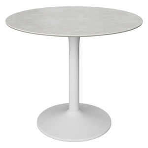 New York Dining Table, Ash Ceramic / White, ⌀ 80 cm