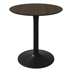 New York Dining Table, Dark Oak / Black, ⌀ 80 cm