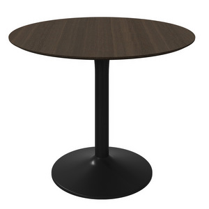 New York Dining Table, Dark Oak / Black, ⌀ 99 cm