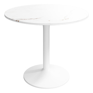 New York Dining Table, White Ceramic / White, ⌀ 99 cm