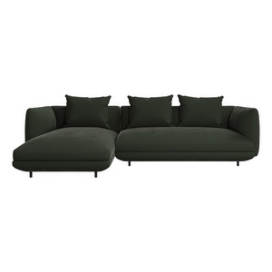 Salamanca Chaise Longue, Bologna Fabric 3256 Dark Green, W 282 cm