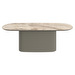 Santiago Coffee Table, Brown Ceramic / Ash Grey, 58 x 118 cm