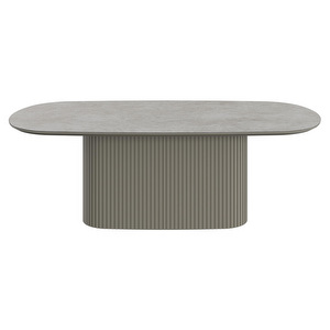Santiago Coffee Table, Ash Grey Ceramic / Grey, 58 x 118 cm