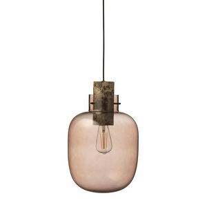 Stockholm Pendant Lamp, Brown Glass, ø 28 cm