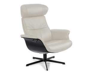 Timeout Armchair, Fantasy Leather White / Black