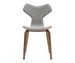 Grand Prix Chair 4130, Walnut Veneer/Grey