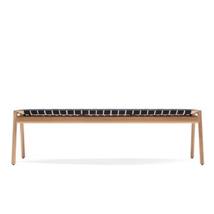 Klupa Bench, White Oiled Oak / Black, W 160 cm