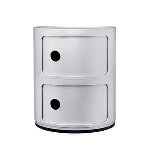 Componibili Storage Unit, Silver, 2 Modules