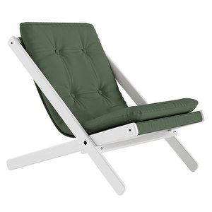 Boogie Armchair, Olive Green / White