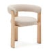 Granite Chair, Chenille Fabric Beige / Ash, 3-legged