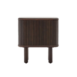 Mailen Bedside Table, Dark Ash, 50 x 55 cm