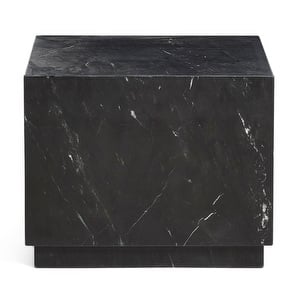 Sorein Side Table, Black Marble, 50 x 50 cm