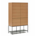 Vedrana Cabinet, Oak/Black, 98 x 160 cm