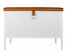 Frank Storage Bench, White/Cognac