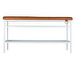 Nancy Bench, White/Cognac