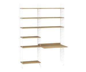 String System Desk Unit, Oak/White