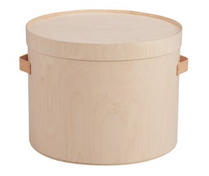 Aski Coffee Table/Storage Unit, Birch, ø 48 cm