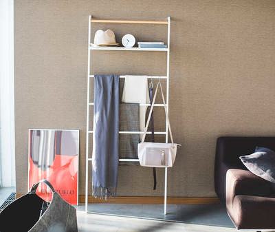 Tower Leaning Ladder Hanger with Shelf